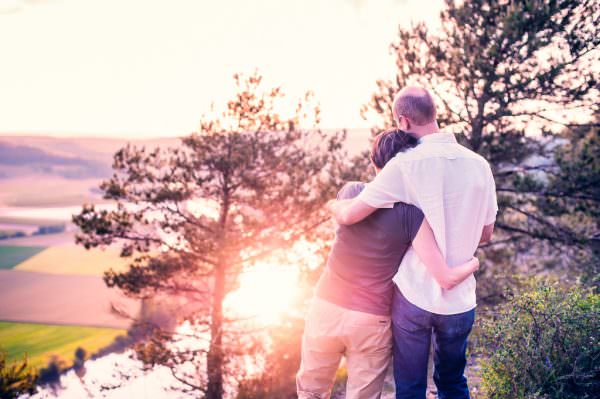 Engagement-Fotos auf dem Edelweiß bei Karlstadt