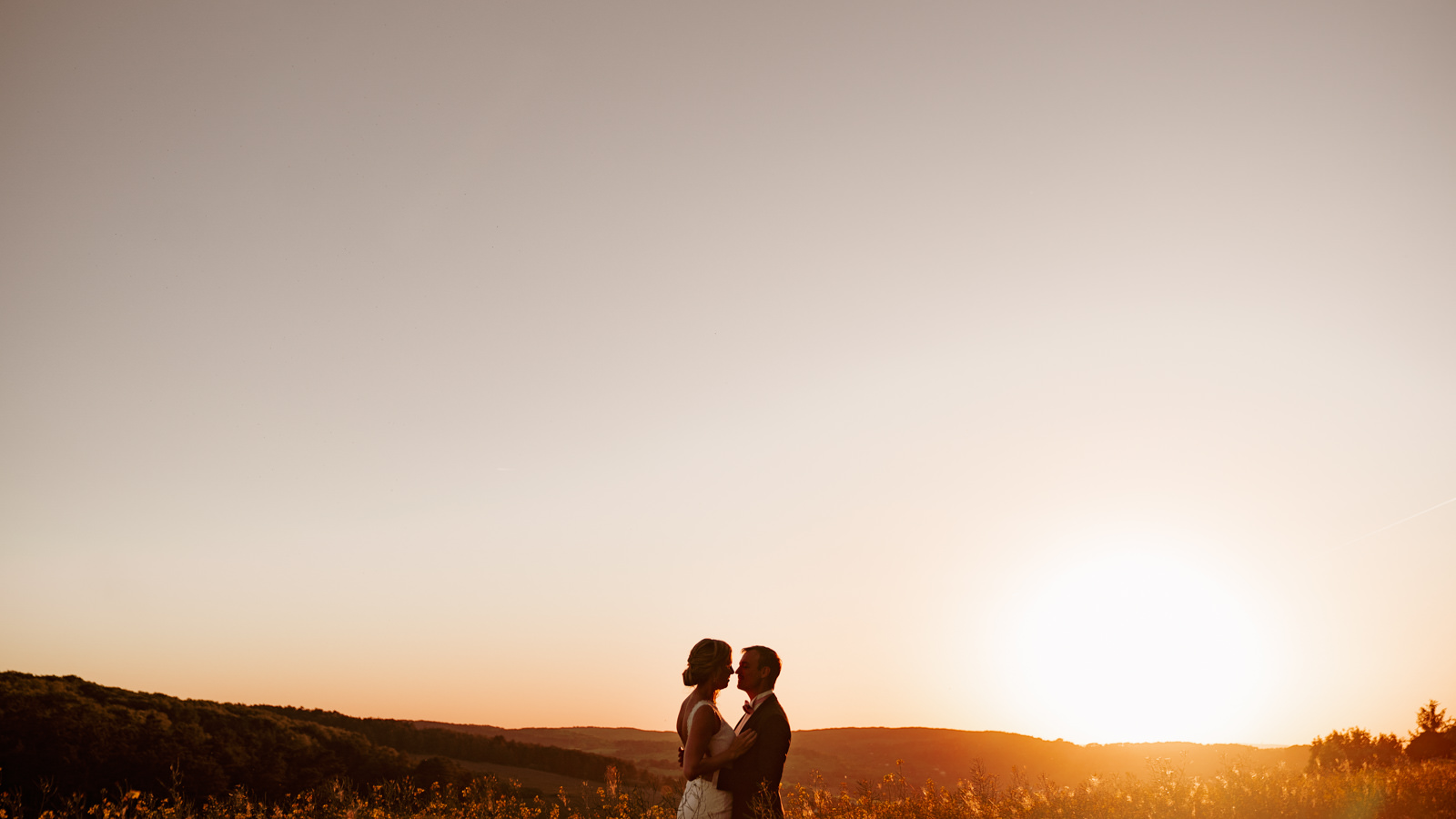 Hochzeitsbilder bei Sonnenuntergang in Würzburg durch Hochzeitsfotograf Axel Link