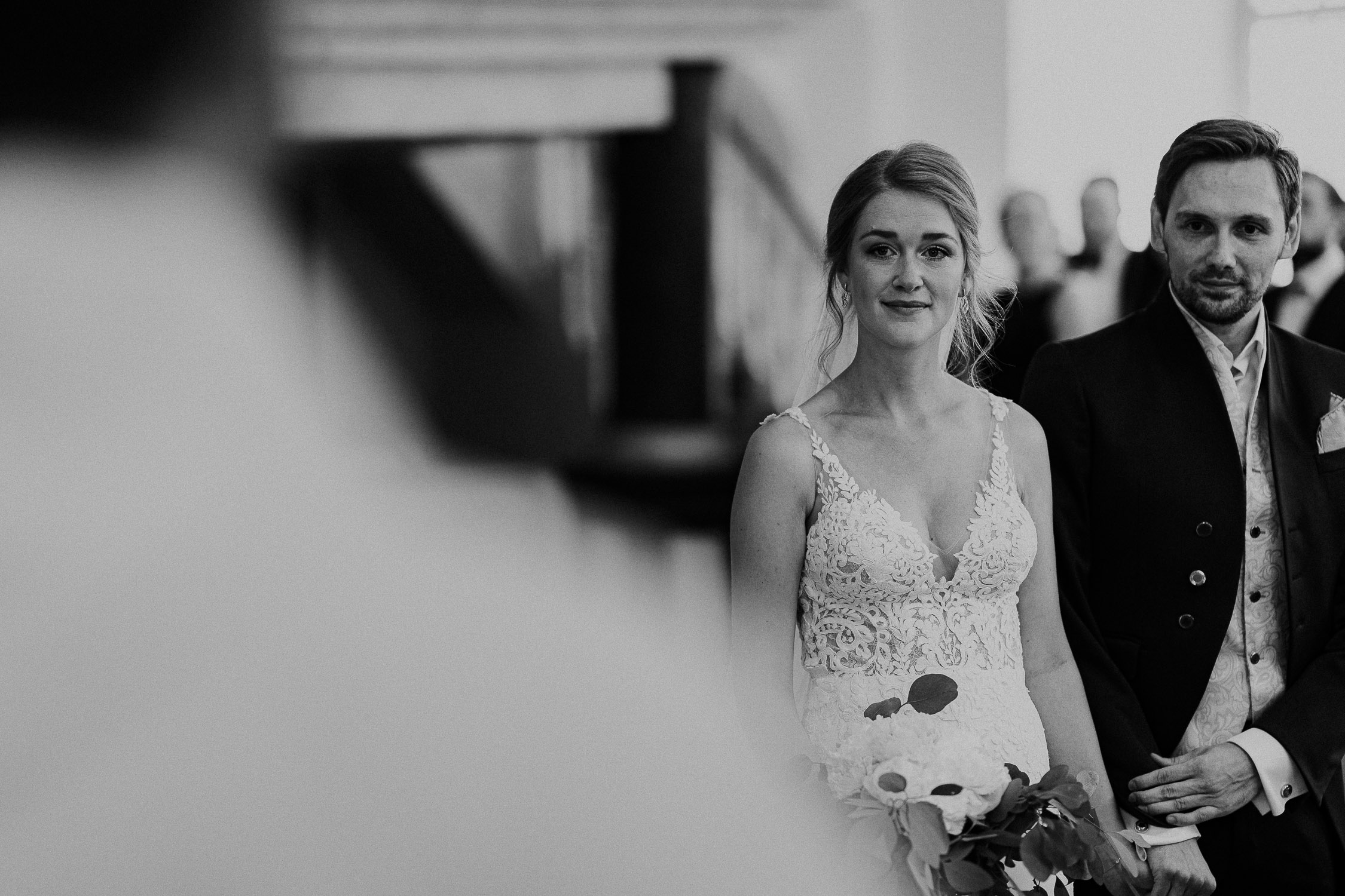 Der Hochzeitsfotograf Axel Link zeigt Bilder, die er als Fotograf auf einer Hochzeit im Schloss Weikersheim gemacht hat. Braut und Bräutigam mit Gäste bei der Trauung und Hochzeitsfeier.